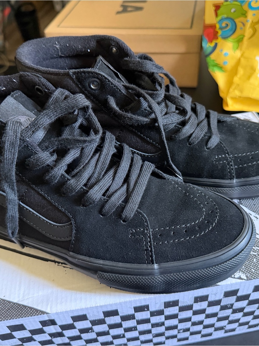 Vans Black High-Top Suede Skate Sneakers